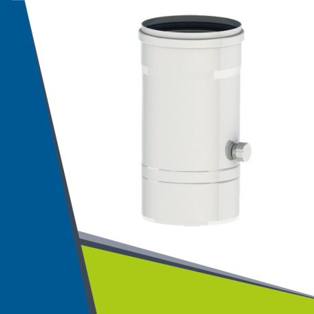 Alu pipe with condensate collector D80 (white)