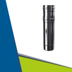 INOX/INOX insulated telescopic pipe 470-650 mm D80/125